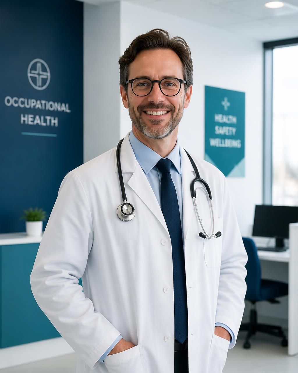 Médico do trabalho da QualityVale em consultório